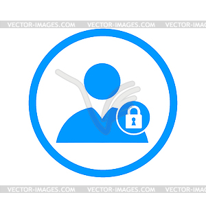 User icon, lock icon - vector clip art