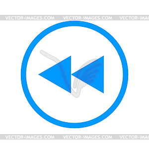 Glossy multimedia icon forward - stock vector clipart