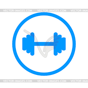 Modern flat dumbbell icon. Eps10 - vector clipart