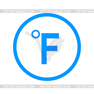 Fahrenheit icon - vector clipart