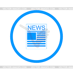 Flat icon of news - vector image