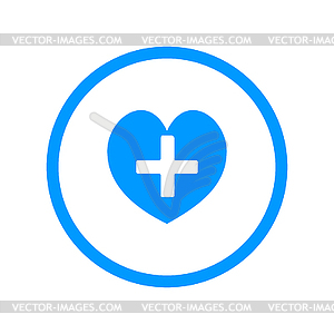 Сердце Иконка Плоский дизайн стиль - изображение в векторе / векторный клипарт