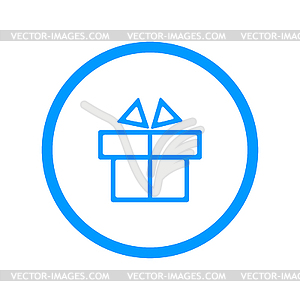 Gift box itson - icon - vector image