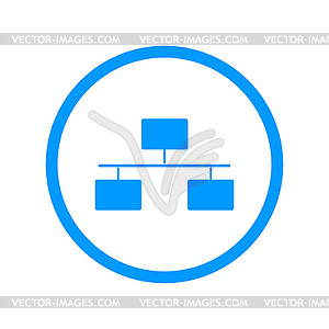 Local area network icon. Flat - royalty-free vector image