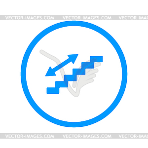 Staircase symbol. Flat design style - vector image