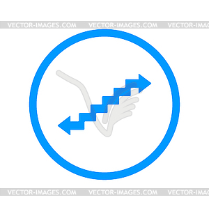 Staircase symbol. Flat design style - vector EPS clipart