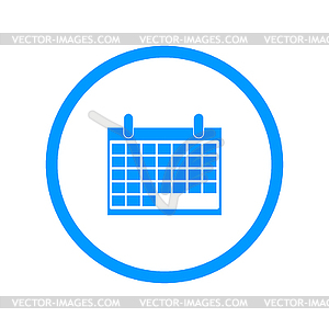 Календарь - значок - изображение в векторном формате