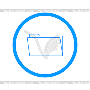 Folder flat web icon - vector image
