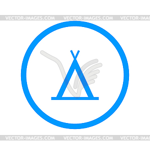 Значок лагерь - векторный клипарт / векторное изображение