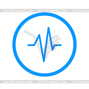 Heart beat, Cardiogram, Medical icon - - vector clipart