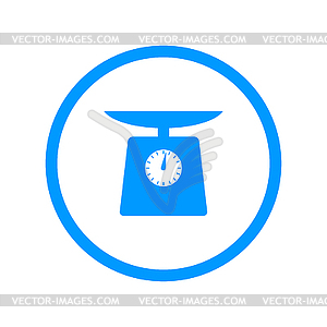 Kitchen scale icon - vector clipart