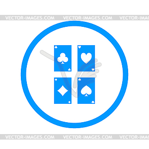 Playing cards icon - royalty-free vector clipart