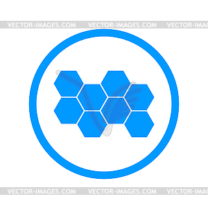 Honeycomb sign icon. Honey cells symbol - vector clipart