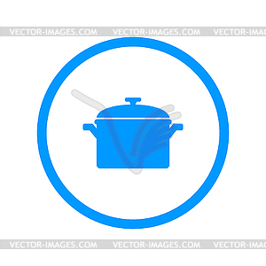 Saucepan icon.  - vector clipart