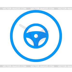 Icon steering wheel - vector image