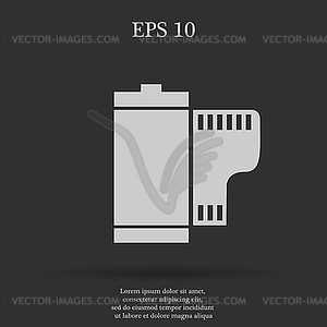 Flat Camera Film Roll - vector clip art