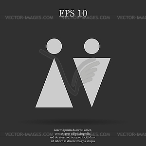 WC sign icon. Toilet symbol - royalty-free vector clipart