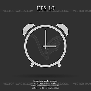 Clock icon, . Flat design style - vector image