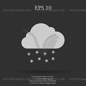 Cloud rain icon - vector image