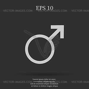 Male sign icon - vector clipart