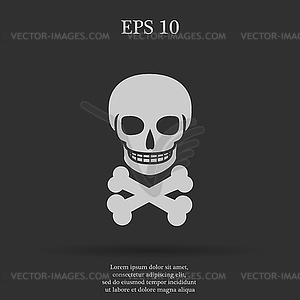 Skull icon  - royalty-free vector clipart