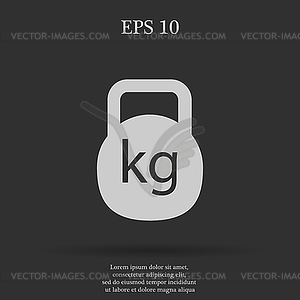 Modern flat white circle icon. Eps10 - vector image