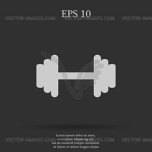 Modern flat dumbbell icon. Eps10 - vector clipart