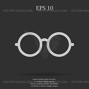 Glasses icon Flat design style - vector clipart