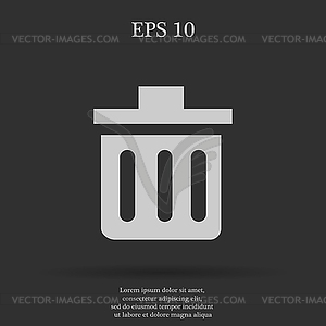 Trash can icon - vector clipart