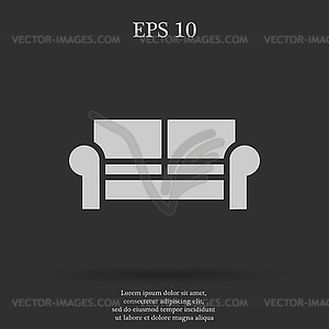 Sofa Icons Flat design style - vector image