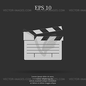 Movie clapper board, movie maker - vector clipart