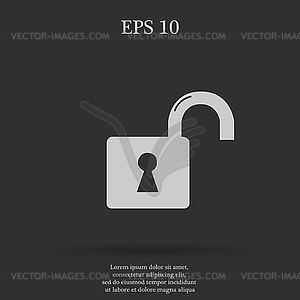 Lock icon Flat design style - vector clip art