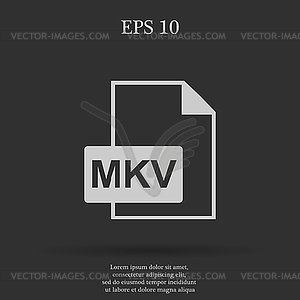 Mkv file icon - vector clipart / vector image