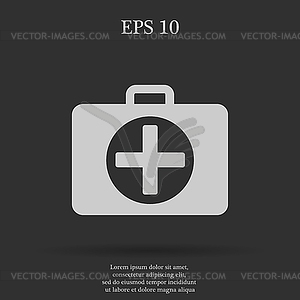 Ambulanse icon Flat design style - vector clip art