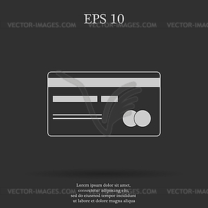Credit card icon - vector clipart