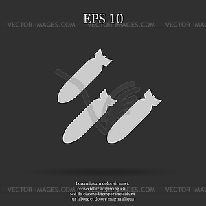 Air bomb icon - royalty-free vector clipart