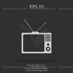 TV icon - vector clipart