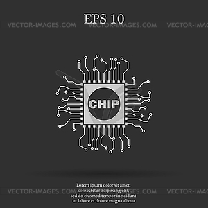 Chip icon - vector clipart