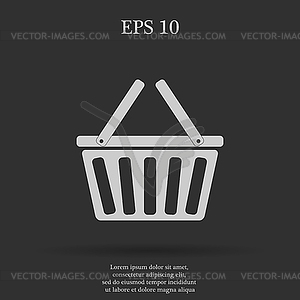 Shopping basket icon - vector clipart