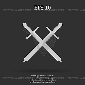 Sword icon beautiful - vector image