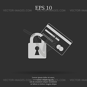 Credit Card Security icon . Eps 10 - vector clipart