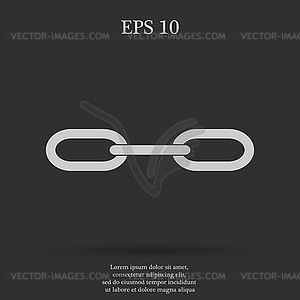 Link icon Flat design style - vector image