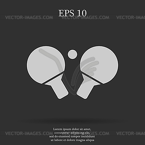 Table tennis icon - vector image