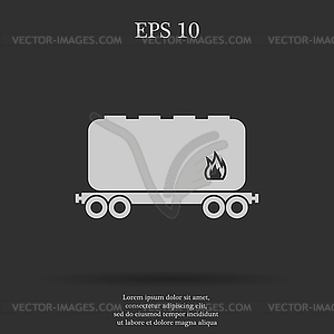 Railroad tank icon - vector image