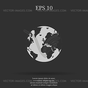 Pictograph of globe - vector image
