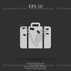 Bag icon Flat design style - royalty-free vector image