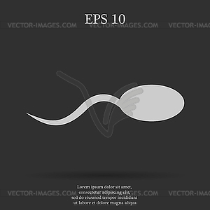 Значок спермы плоским стиль дизайна - клипарт в формате EPS