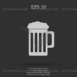 Beer mug icon - vector EPS clipart