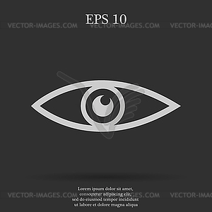 Eye icon Flat design style - vector clip art