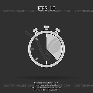 Stopwatch icon, . Flat design style, - vector clipart